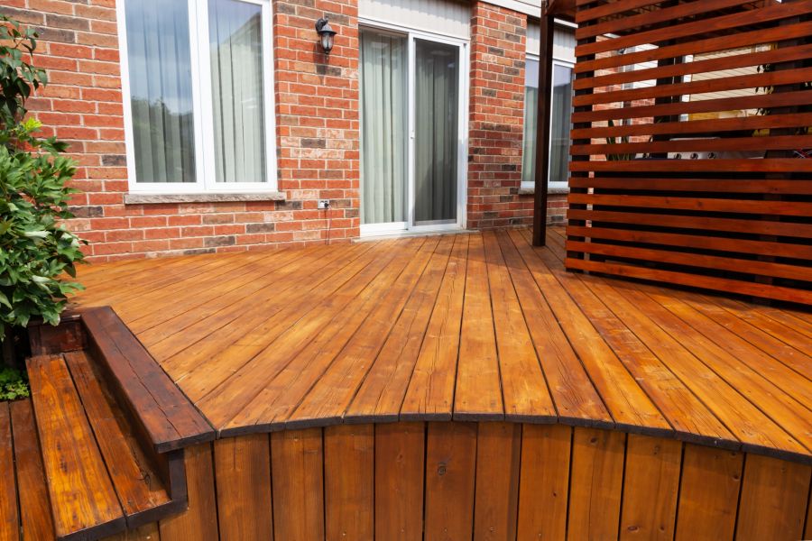 Deck Staining by Rainbow Painting Services